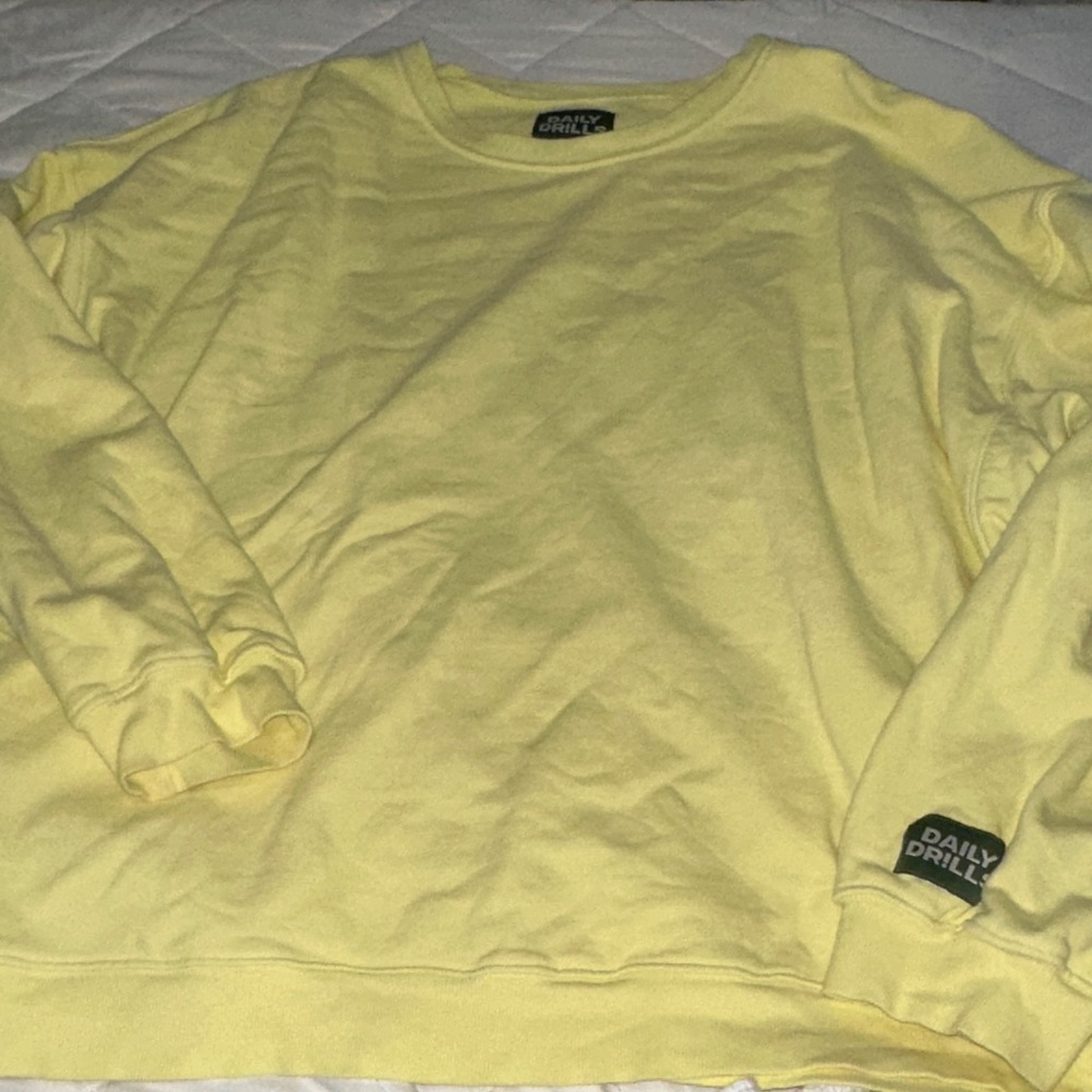 Daily Drills lemonade oversized crew neck
